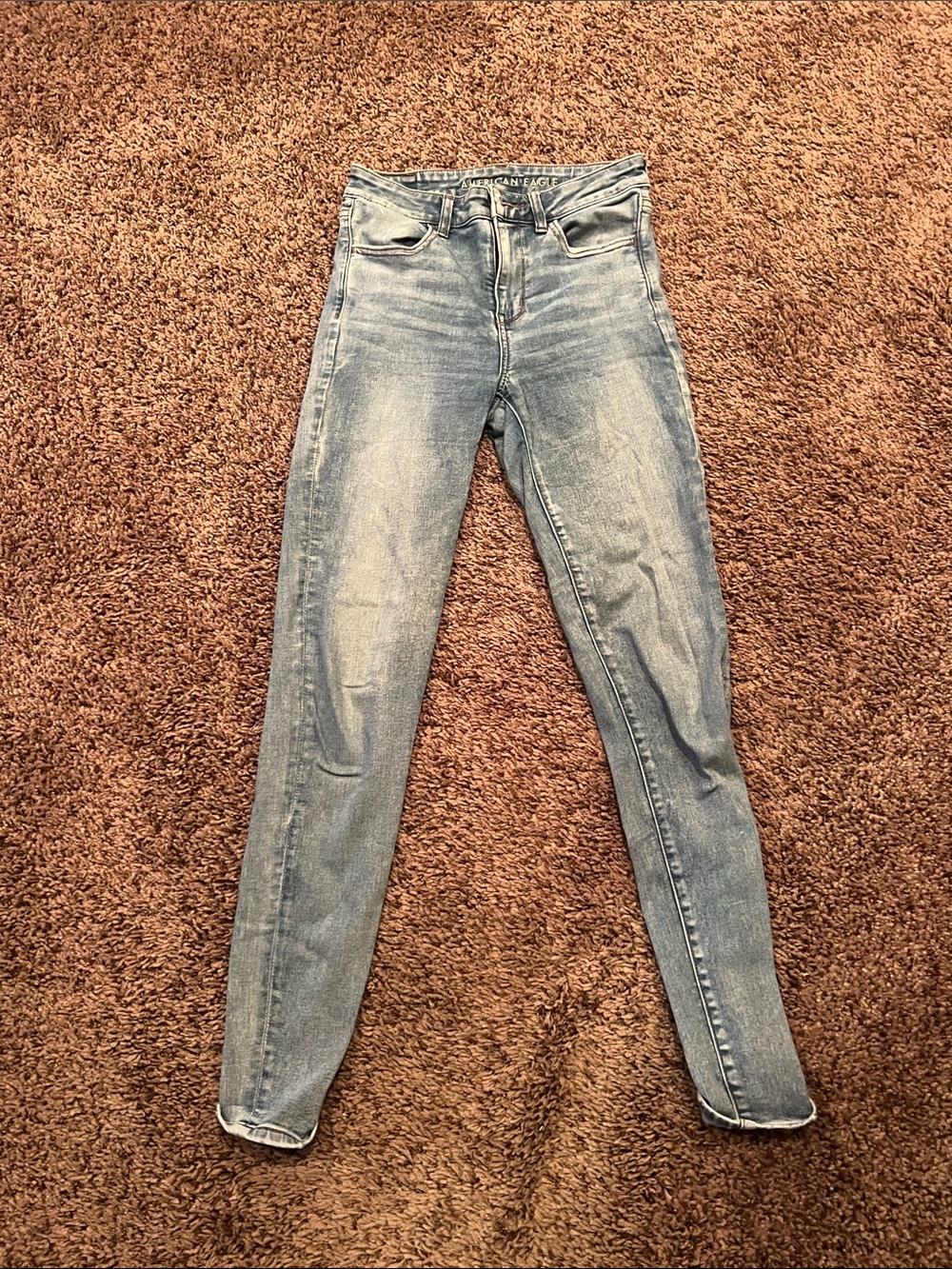 American Eagle Outfitters Light Wash High Rise Skinny Jeans